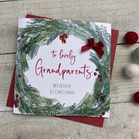 GRANDPARENTS WREATH  - CHRISTMAS CARD (C22-20)
