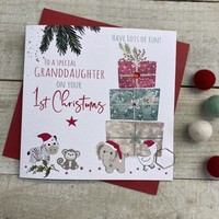 GRANDDAUGHTER 'S 1ST CHRISTMAS TOYS & PRESSIES - CHRISTMAS CARD (C22-78)