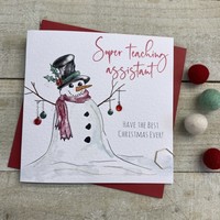TEACING ASSISTANT SNOWMAN - CHRISTMAS CARD (C22-92)