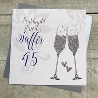 WELSH - 45TH ANNIVERSARY CARD (W-DT145)