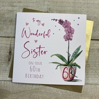 SISTER AGE 60 - PRETTY ORCHID CARD (S270-S60)