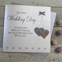 LARGE HANGING HEARTS WEDDING CARD - OUR VERY SPECIAL FRIENDS (XLL73-SF)