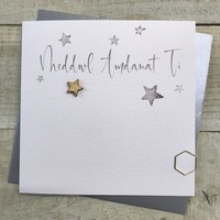 WELSH - THINKING OF YOU STARS HEART CARD (W-S153)