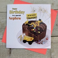 NEPHEW DIGGER CAKE CARD (R220-N)