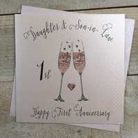 1ST DAUGHTER & SON-IN-LAW ANNIVERSARY FLUTES-   (SS260 & XSS260)