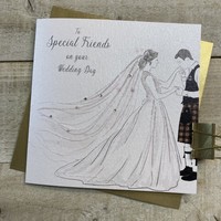 SPECIAL FRIENDS SCOTTISH WEDDING CARD - COUPLE (D51 & XD51)