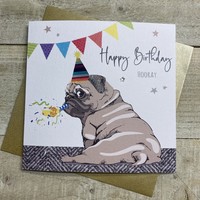 PUG DOG BIRTHDAY CARD (S386)